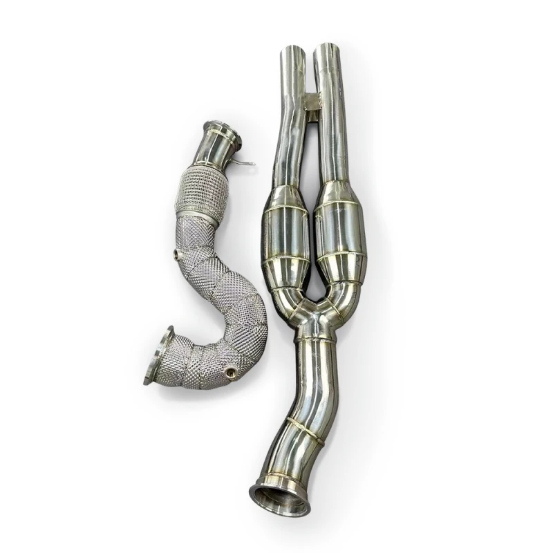 Equipped with high flow catalytic converter for Audi TTRS 8P RS3 2.5 TFSI EVO (EA855) 2017~Head exhaust downpipe