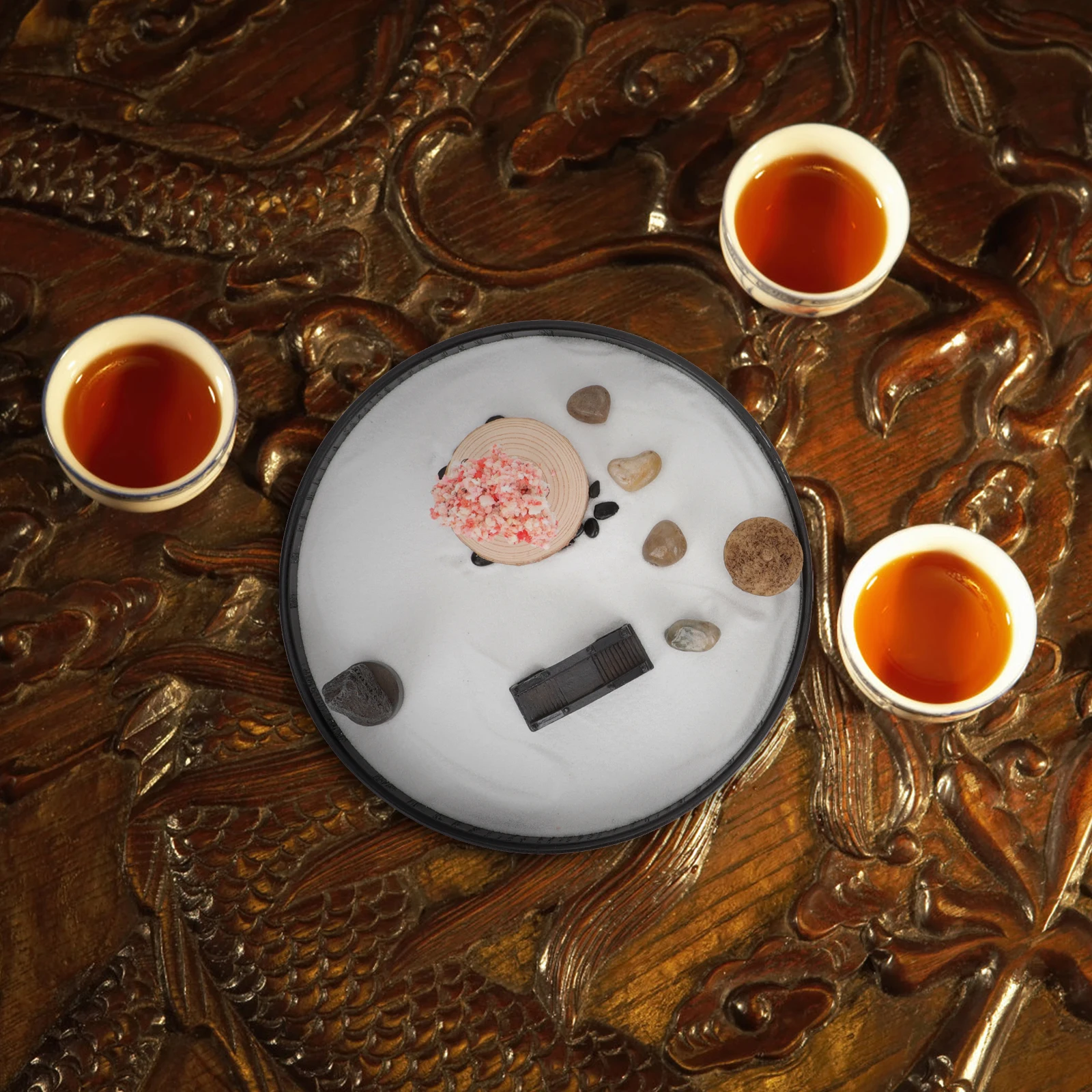 1 Set Tabletop Decor Sand Artware For Desk Household Adornment Miniature Indoor Garden Meditation Ornament Gift Stress