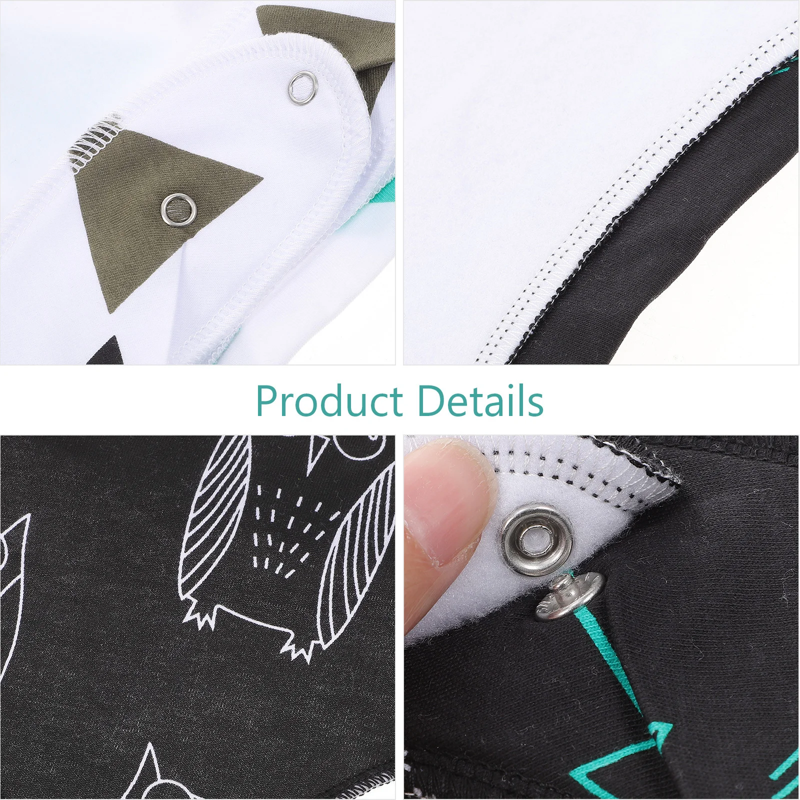 

4Pcs Waterproof Baby Bib Cotton Bandana Bibs Drooling Feeding Bibs for Baby Boys Girls Toddler Clothing Protector