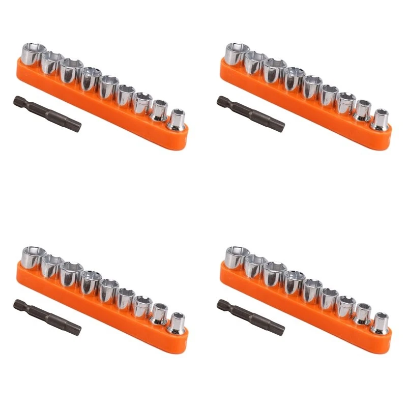 PERFECT MODERN 4 Set Hand Tools 1/4 Inch Drive Hex Bit Socket Wrench Set Sleeve Wrench Set Wrench Adapter