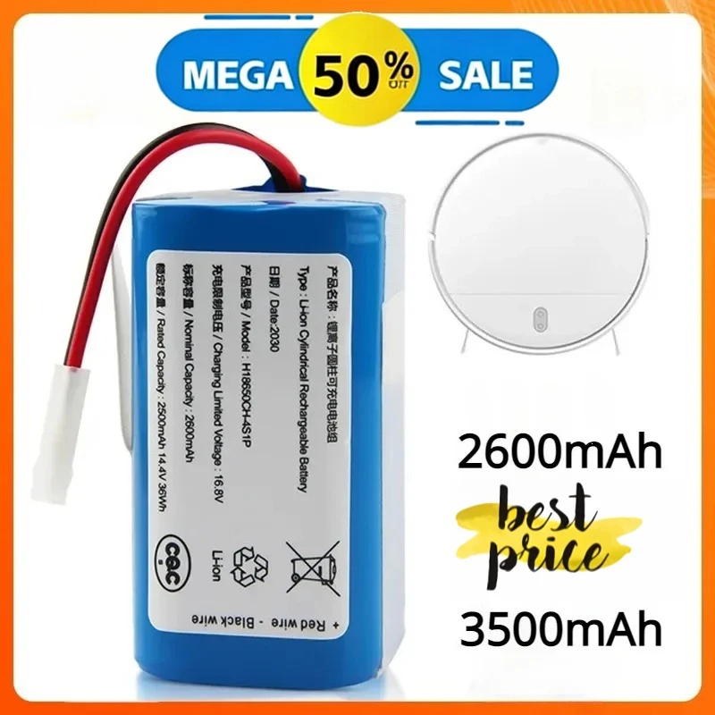 

Newest 18650 14.4V 2600/3500mAh Replacement Battery for XIOMI MIJIA MJSTG1 Mi Robot Vacuum-Mop Essential Sweeping Mopping Robot