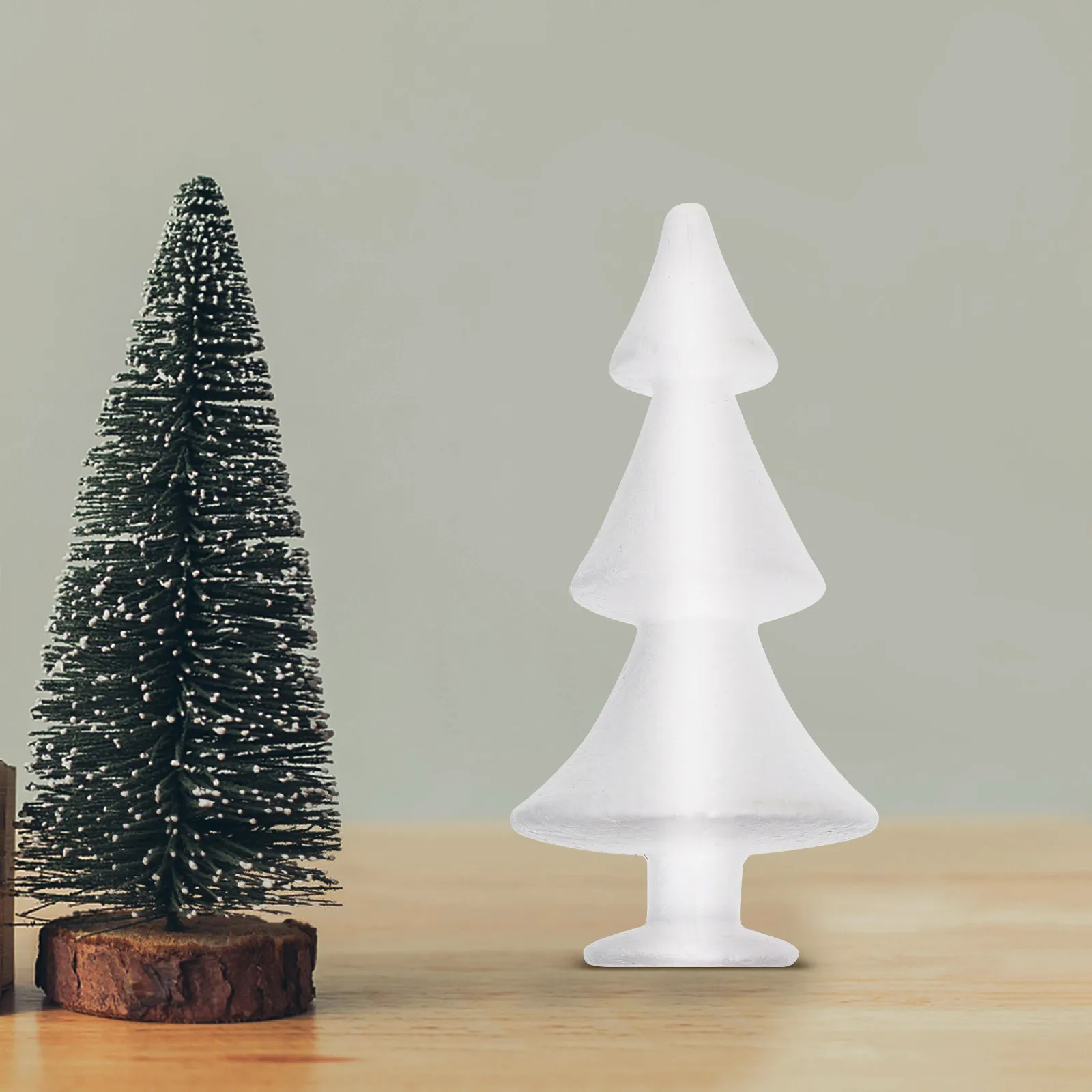 2Pcs DIY Foam Christmas Tree Shape Ornament High Quality Desktop Decoration Xmas Party Craft Material for Festive Home