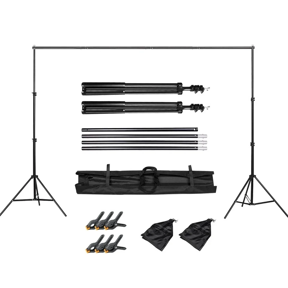 

Andoer 200 * 300cm/78 * 118inches Adjustable Backdrop Stand Photography Kit for Home Studio Photography Recording