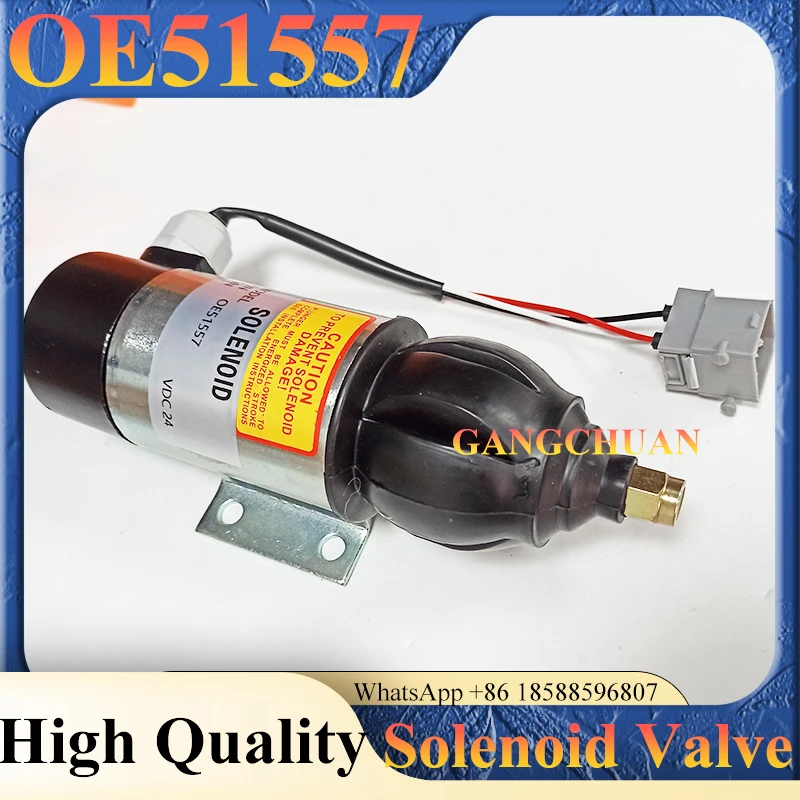 24V Solenoid Valve OE51557 872825 873754 for Marine Engine TAMD61A TAMD62A TAMD71A TAMD72A