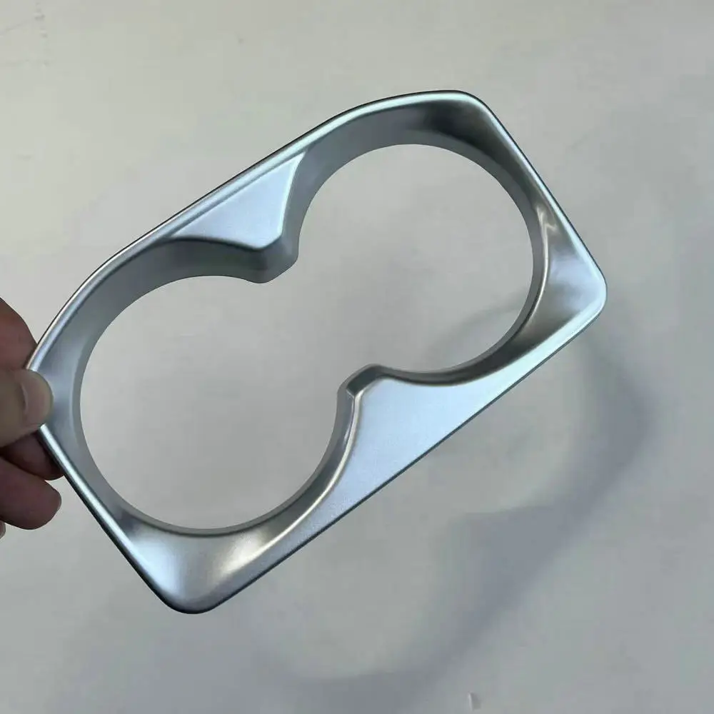 Car Trim For Peugeot 3008 GT 5008 2017~2021 2022 2023 Hybrid ABS Chrome Plating Car Front Row Water Cup Holder Cover Frame Trim
