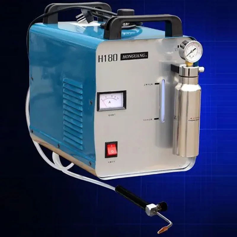 H180 300W Portable Oxygen Hydrogen Flame Generator Acrylic Polishing Machine 95L 2 Gas Torches Free