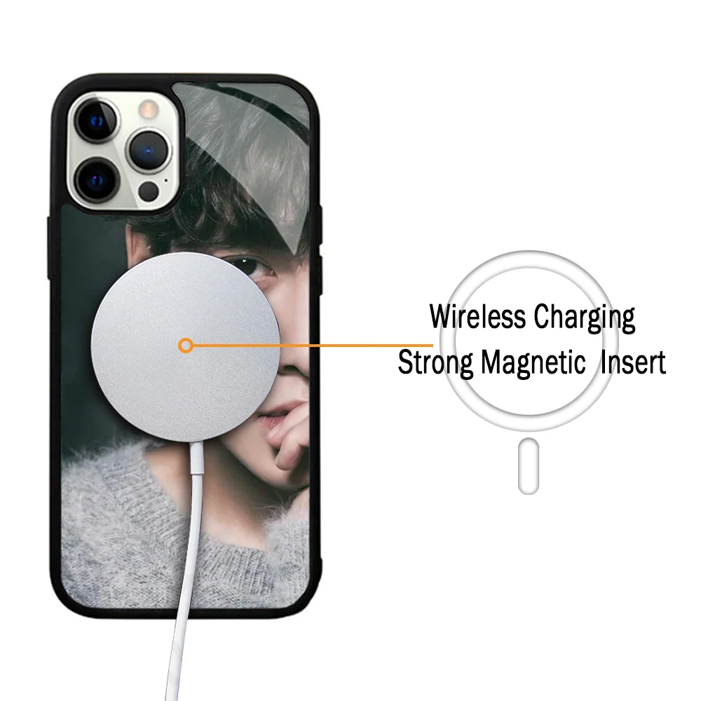 Korea Ji Chang Wook Actors Phone Case For IPhone 11 12 13 14 15 Plus Pro Max Mirror Acrylic Cover For Magsafe Wireless Charging