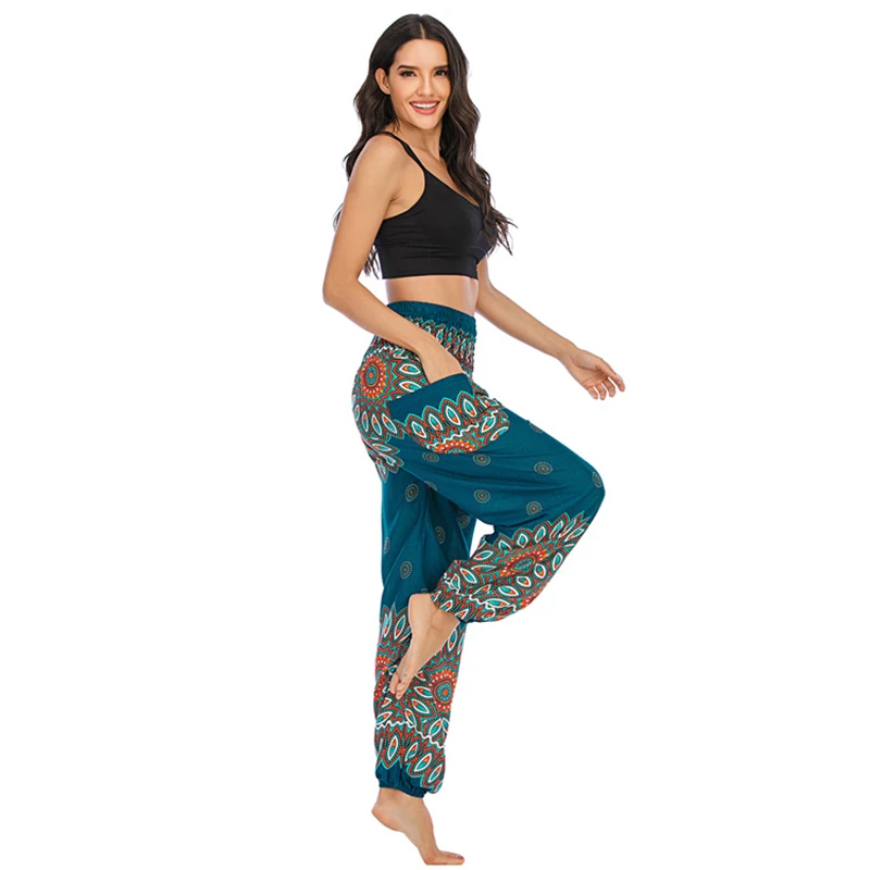 Yoga Pants Women Hippie Harem Printed Leggings Boho High Waisted Pantalone De Mujer Cintura Alta Calca Feminina Beach