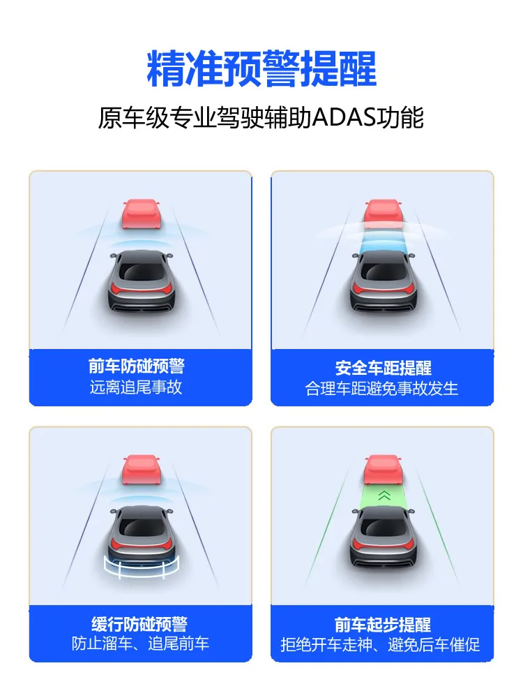 Urządzenie antykolizyjne ADAS rejestrator jazdy asystent jazdy wykrywanie opuszczania pasa ruchu wyświetlacz stanu drogi 3D