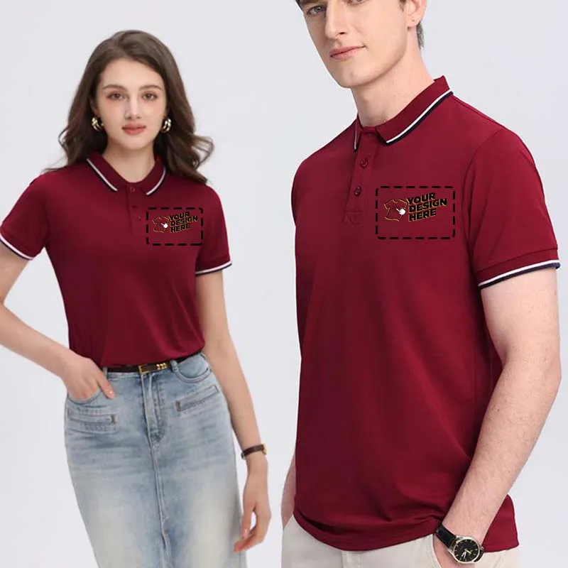 Customized LOGO Polo Shirt Men Summer Men's Shorts Sleeve Contrast Color Polo Business Luxury Men Tee Shirt Print LOGO SS-2599