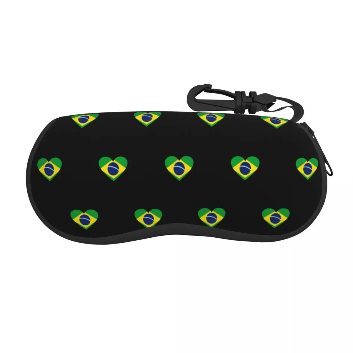 National Flag Of Brazil Shell Eyeglasses Case Men Women Cute Brazilian Heart Glasses Case Sunglasses Box Pouch