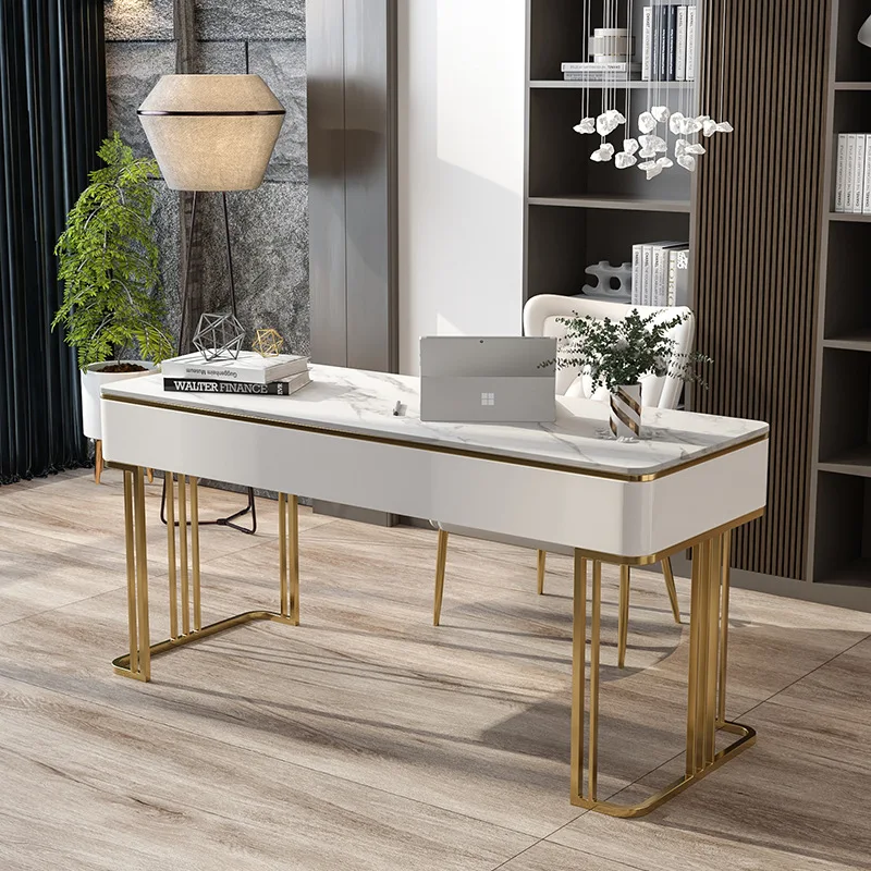 HT Boss office desk shaped consultation table and chair for home computer study writing