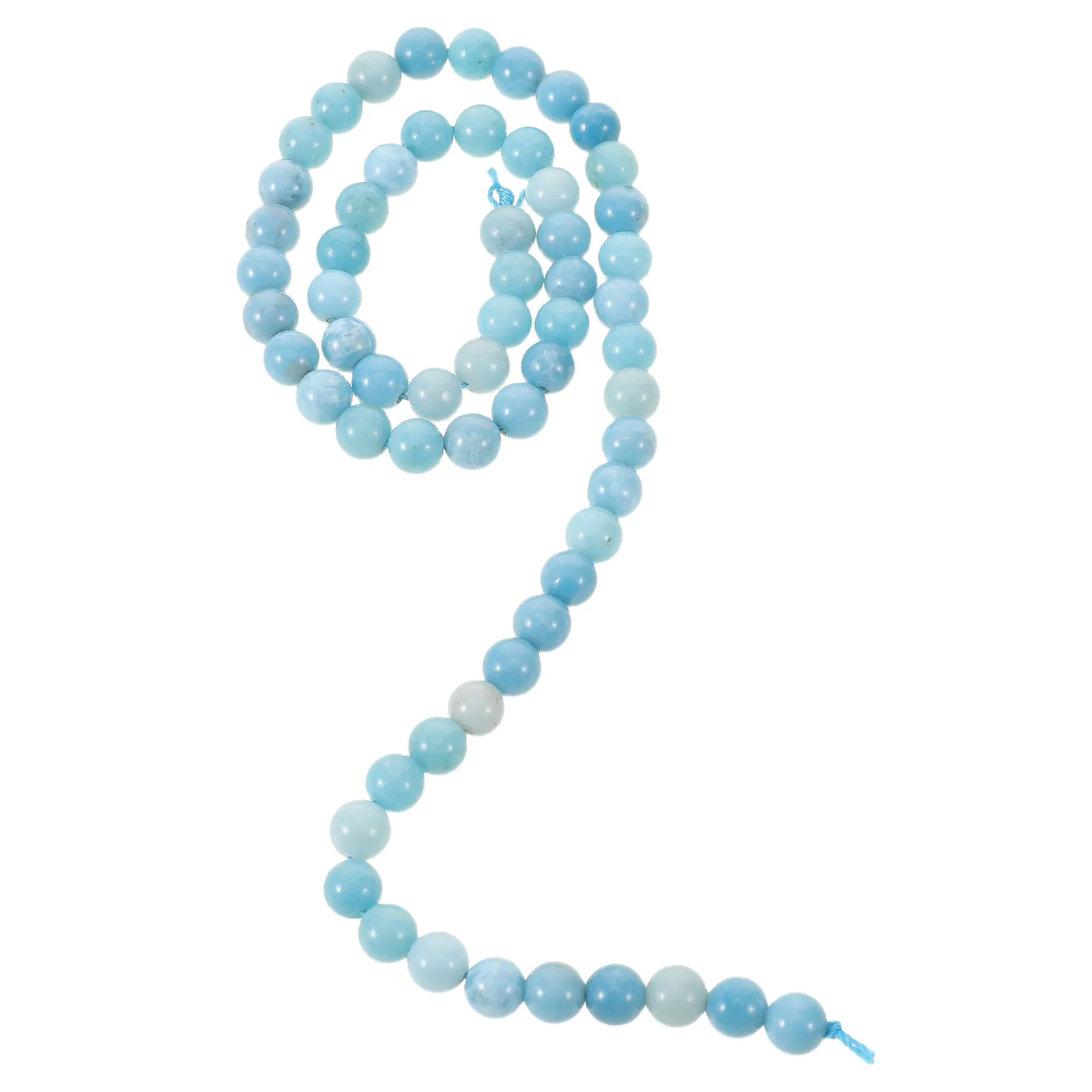 60Pcs Polished Natural Stone Round Loose Beads for Jewelry Making Bracelets Necklaces Earrings Craft Strand