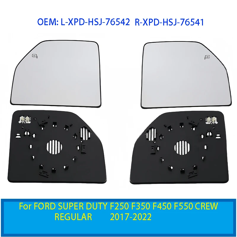 For FORD SUPER DUTY F250 F350 F450 F550 CREW REGULAR 2017-2022 rearview mirror with heated automotive lenses OEM XPD-HSJ-76542