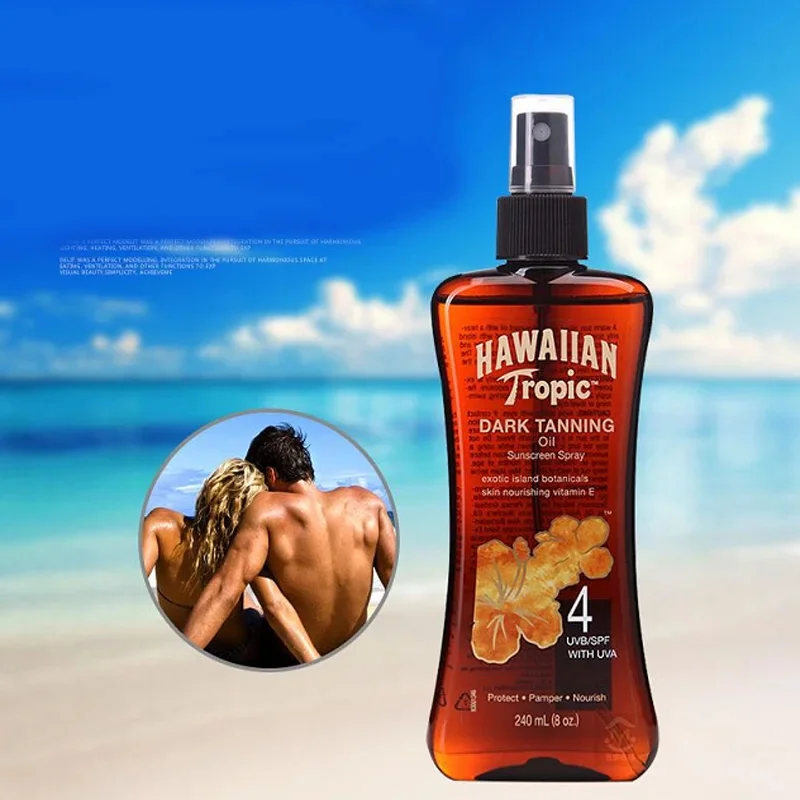 Organic Hawaiian Tropic Spray Tan Bronzer Drops Self Tanning Spray Tanning for Body Dark Tanning Spray Lotion Self Tanner 240ml