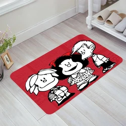 Mafalda Cartoon Floor Mat Doormat Entrance Door Living Room Kitchen Rug Balcony Rugs Carpets Home Foot Carpet Mats Bathroom Bath