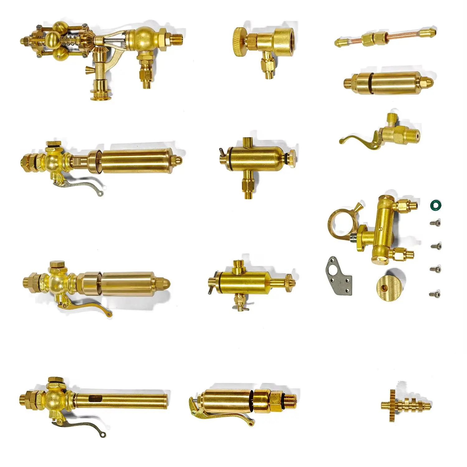 

Brass Steam Engine Parts Flyball Governor Valve Feed Pump Bell Whistle Lubrication Cup for Modification Build Hobby DIY Gifts