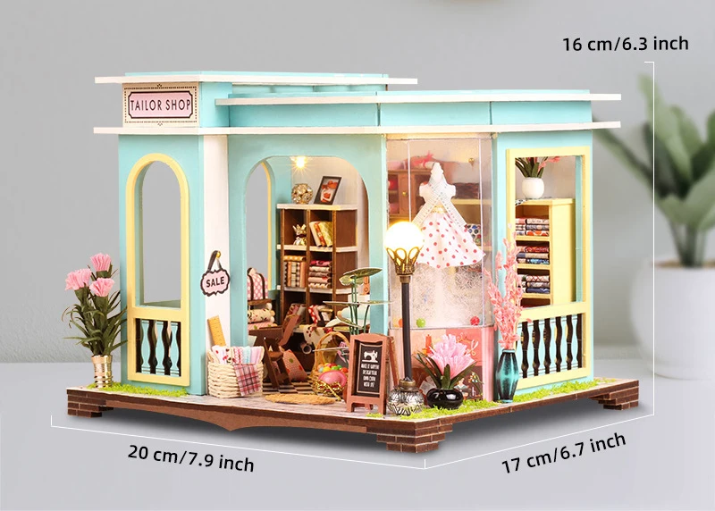 Doll house Miniature Building DIY Hut Christmas cabin Houses Bookstand Doll House Creative Puzzle Bookshelf Insert Birthday Gift