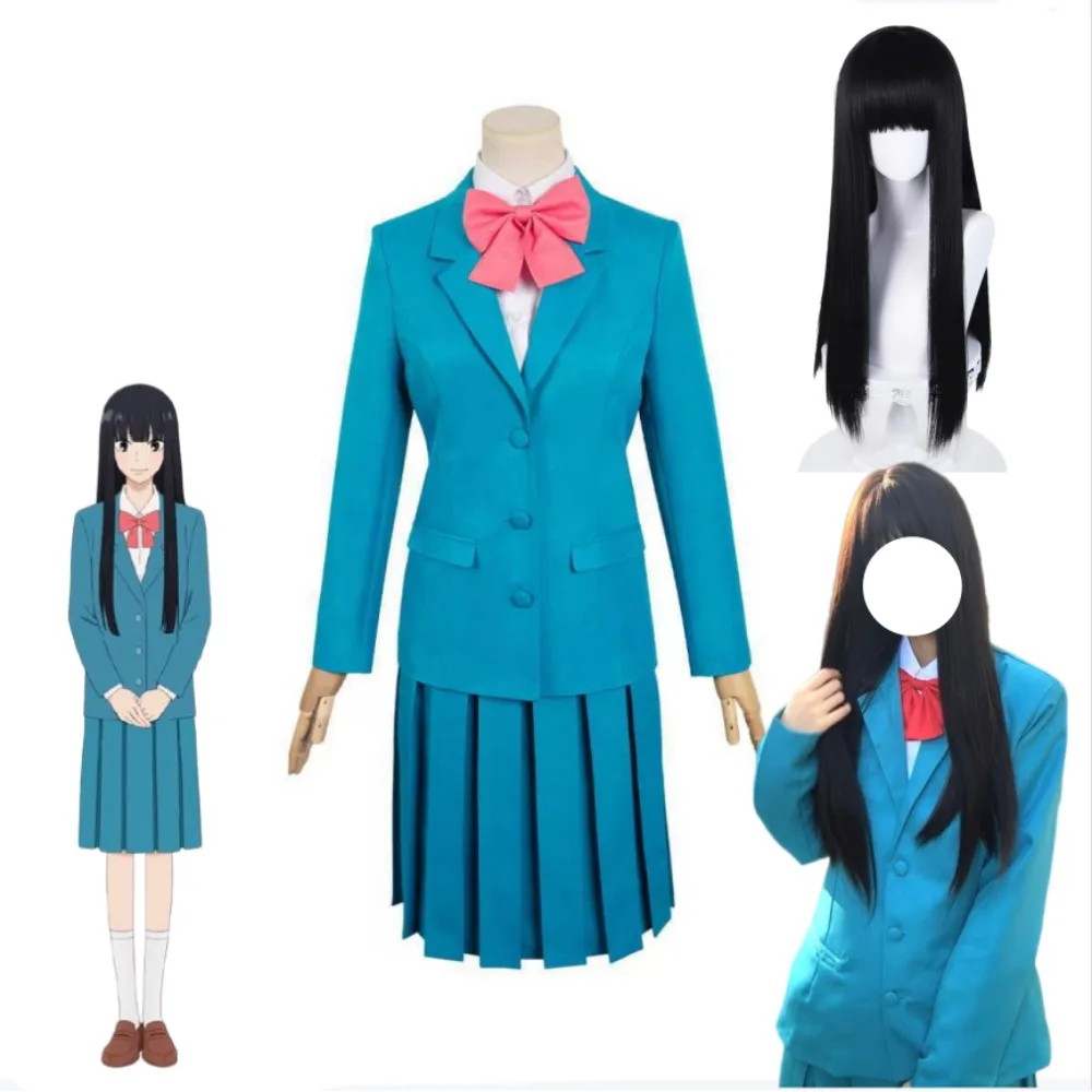 

Kimi Ni Todoke Sawako Kuronuma Cosplay Costume Blue JK School Uniform Adult Women Halloween Comic Con Anime Role Play Outfit