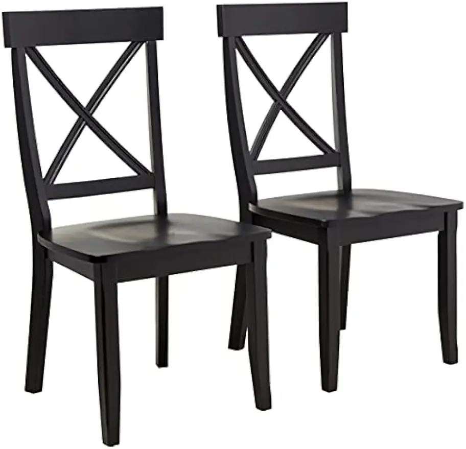 Homestyles Blair Dining Chair Pair, 18-4/5" W, 22-1/4" D, 38-3/8" H chairs , Black