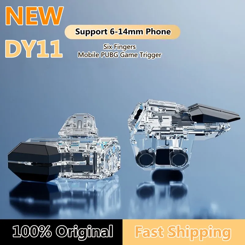 

DY11 6 Finger Mobile Phone PUBG Game Trigger Joystick ABS+Alloy L1 R1 Key Button for IPhone Android Universal Gamepad Controller