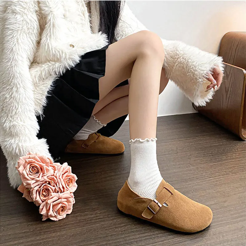 

Genuine Suede Clogs for Women Men Soft Cork Footbed Leather Mules Comfort Potato Shoes with Arch Support