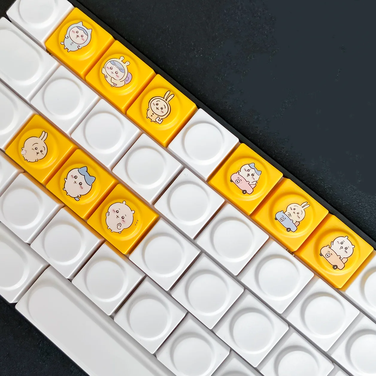 Cute Custom Keycaps,Hamster Cat Rabbit ,PBT/Transparent PC Material Low Profile DIY for MX Switches Mechanical Gaming Keyboard - Image 3