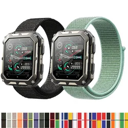 22mm Nylon Loop Strap for C20 Pro Smartwatch Replacment Bracelet Sport Watchband Correa for NEW C20 Pro Band