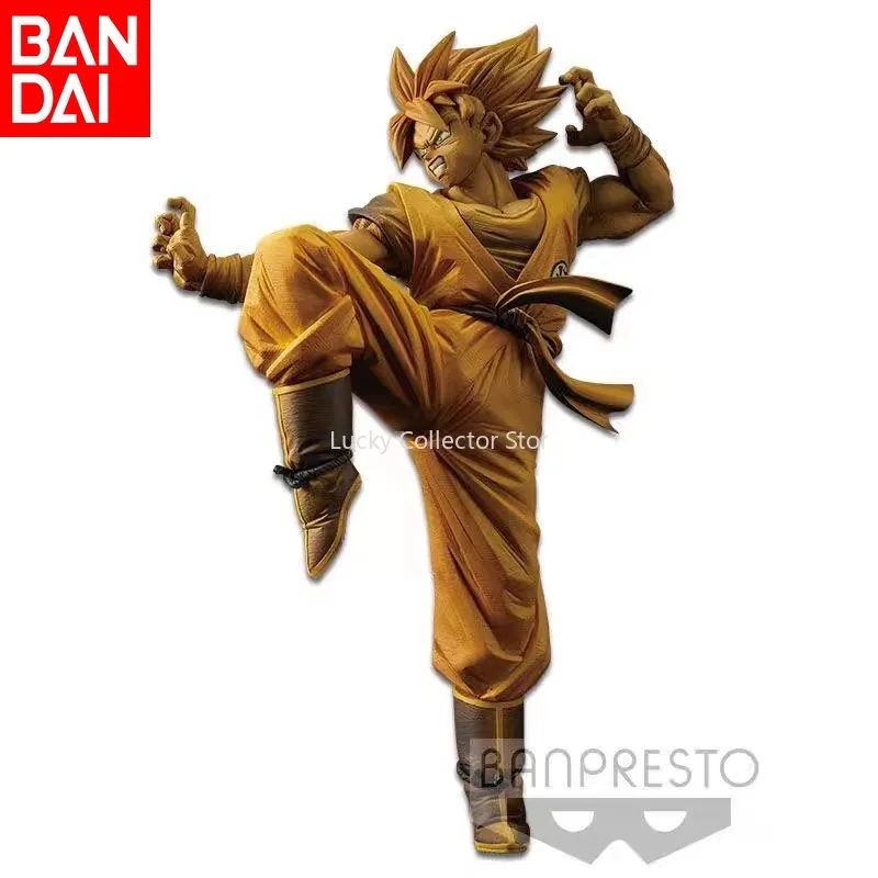 Genuine Bandai Goku Figure Dragon Ball FES Super Warrior Legend Super Saiyan Ornament Anime Desktop Ornament Birthday Gift