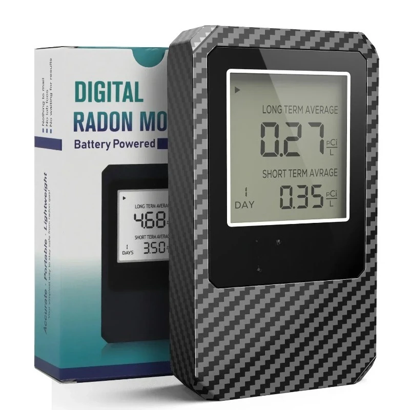 2025 Radon Monitoring 0-500 PCi/L Range Battery Operated Professional Home Radon Detector-- Three items