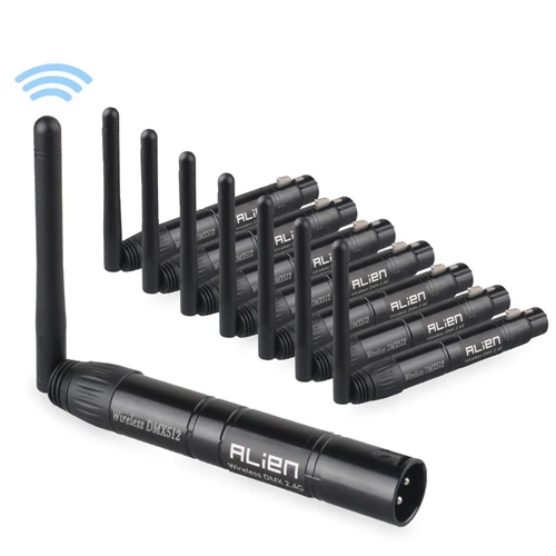 ALIEN DMX512 Draadloze Controller Ontvanger Zender 2.4G ISM Dif Communicatie Afstand 300 m voor Stage Par DJ Disco Bar verlichting