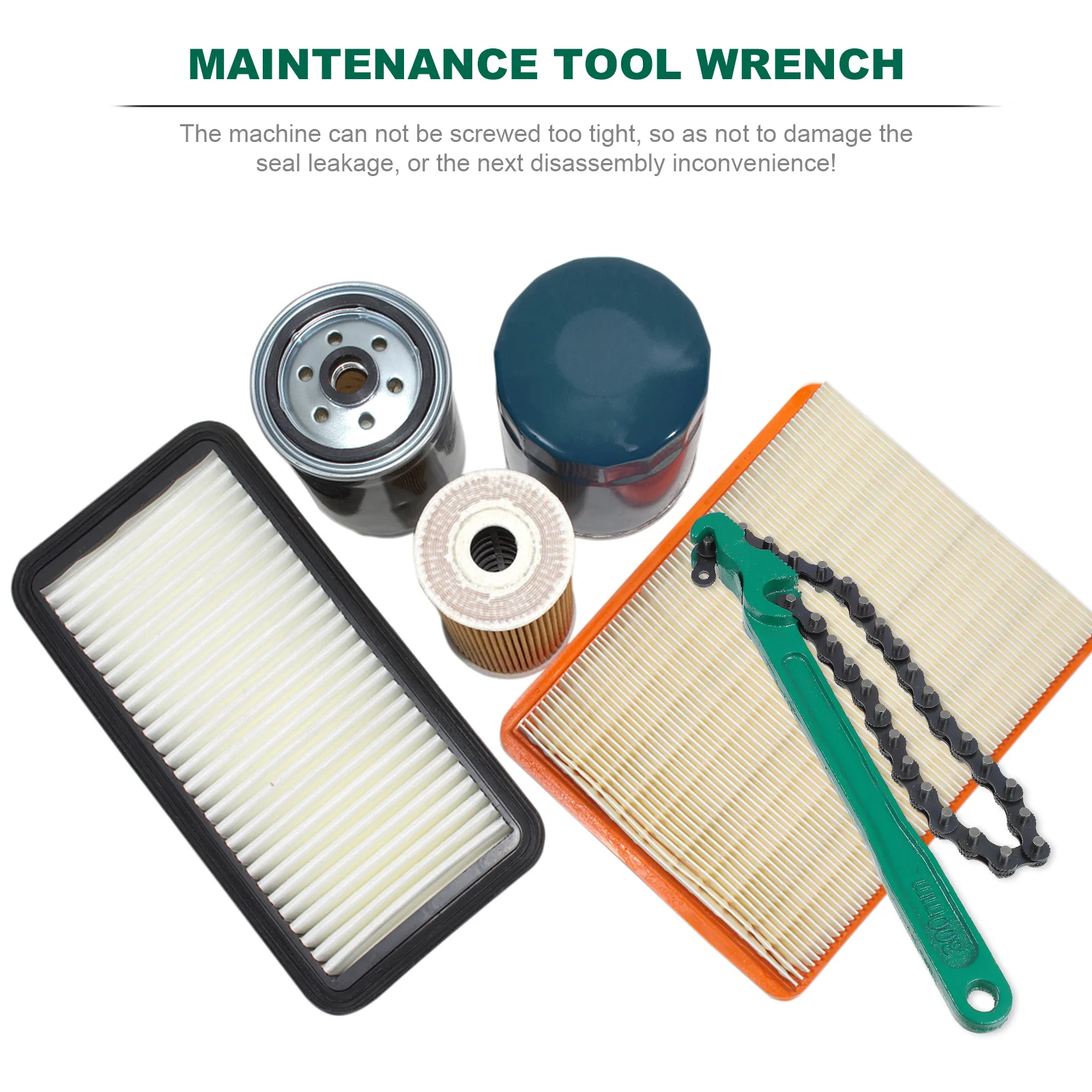 

2Pcs Oil Filter Wrench Chain Belt Type Carbon Steel Spanner Remover Tool Fits Car Truck Maintenance Oil Filter Wrench