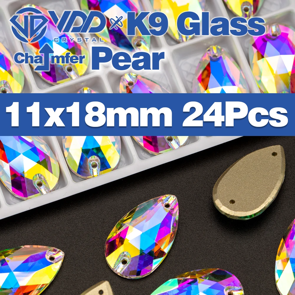 VDD Fase AAAAA Top Qualität K9 Glas Nähen Auf Strass Nähen Kristall AB Flatback Stein Für Kleidung Zubehör Hochzeit Kleid – Detail 5