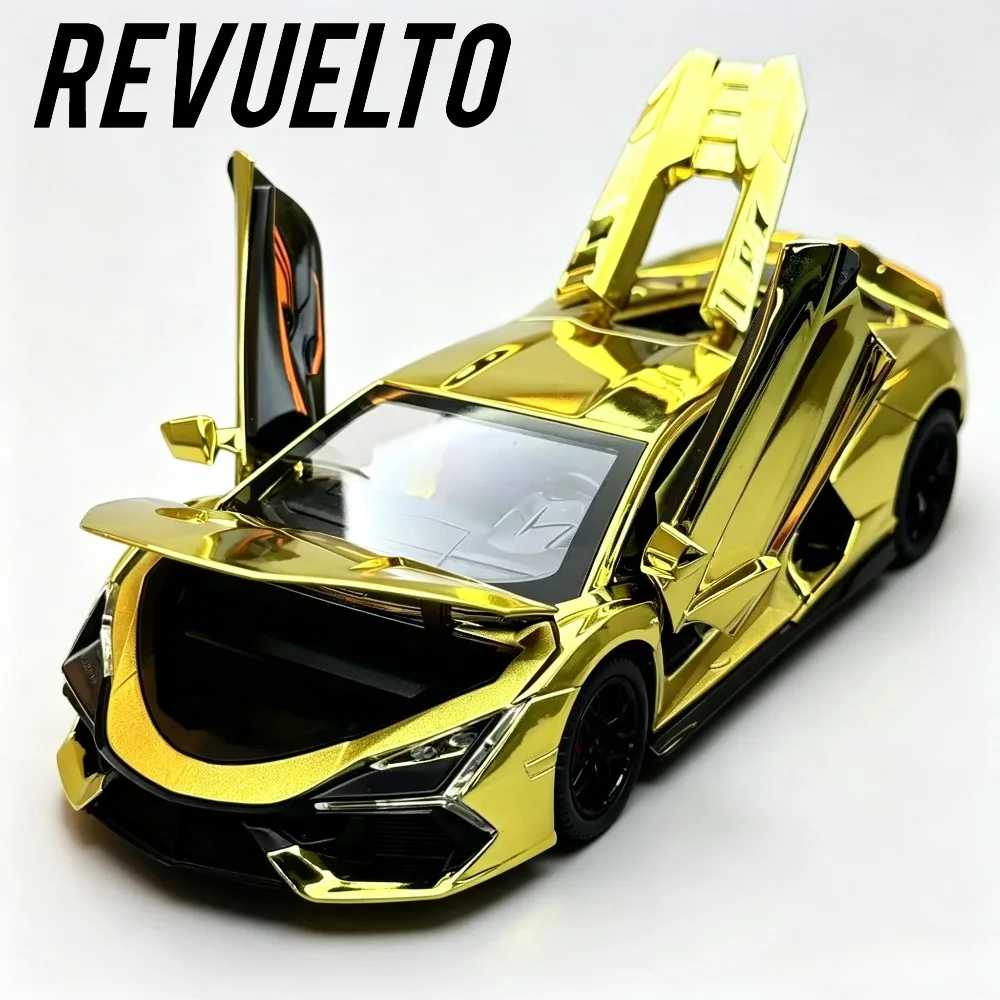1:24 Scale Revuelto Toys Alloy Diecast Models Cars Doors Opened Light Music Sports Car Simulation Toys Great Collectible