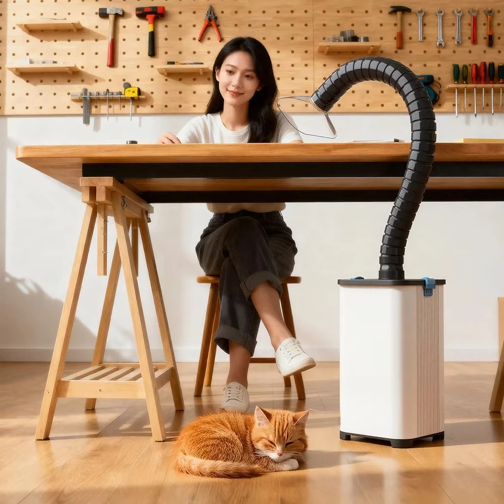 

Популярный очиститель дыма XF250III с расходом воздуха 260 м3/ч и HEPA-фильтром 3-в-1 для ручной пайки дыма и удаления запаха