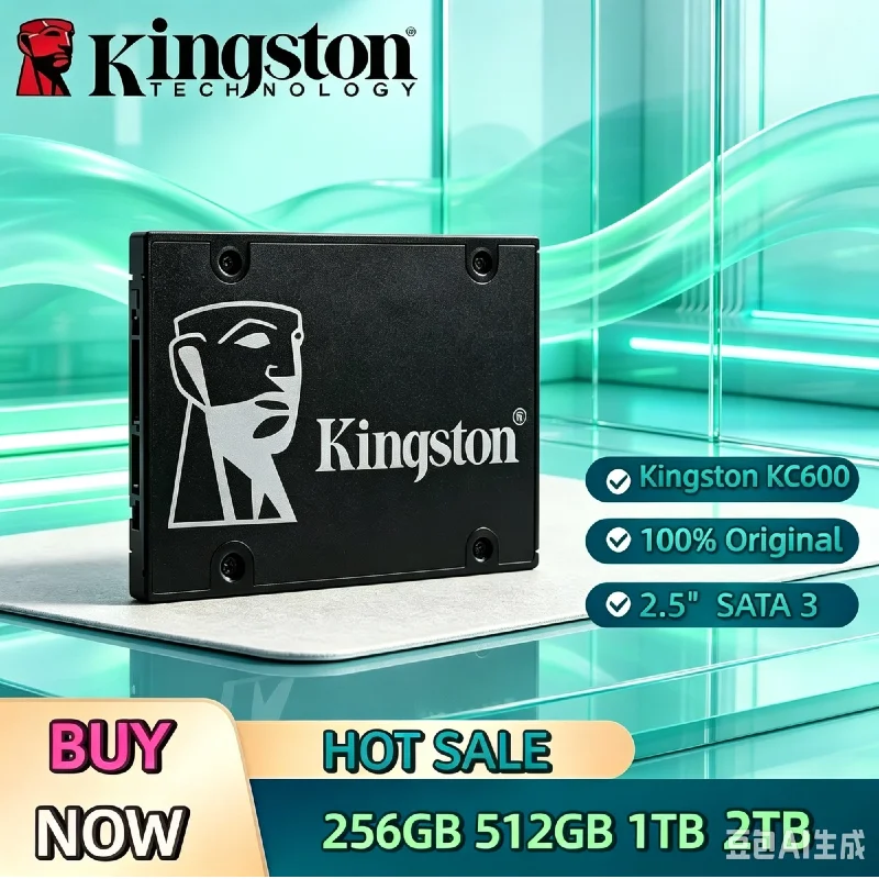 Kingston KC600 Internal Solid State Drive 256GB 512GB 1TB 2TB 2.5" SATA 3 SSD Hard Disk PC System Upgrade