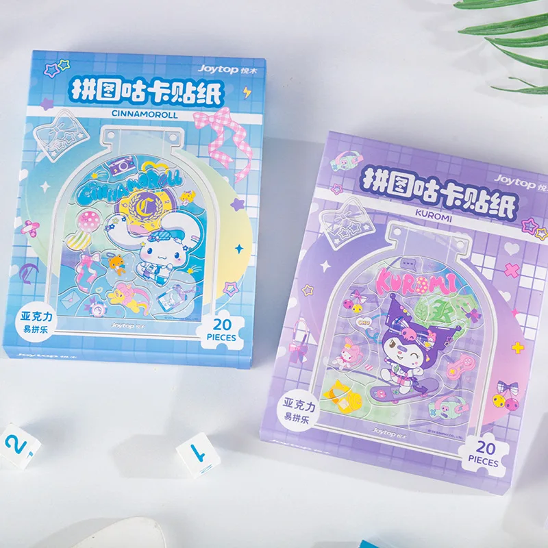 Sanrio Toys Puzzle Guka Stickers Anime Cartoon Kuromi My Melody Sticker Creative DIY Stickers Toys For Children Christmas Gifts