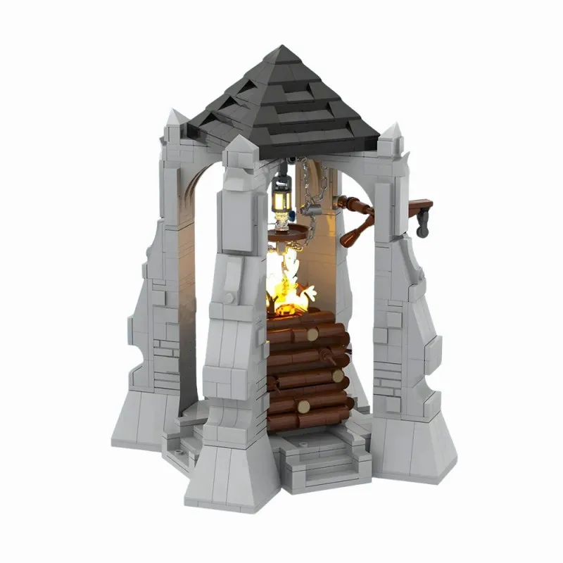 MOC 1280PCS Movie Rings Medieval Epic Architecture Building Blocks Castle Advanced Building Sets Adults Fun Diorama Display Gift