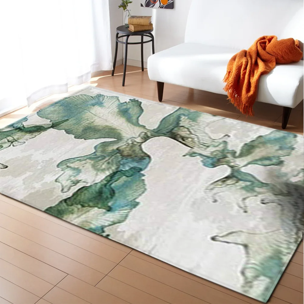 Map Of The World With Animals Pattern Carpets for Living Room Bedroom Bedside Sofa Area Rugs Cartoon 3D Printing Child Game Mats