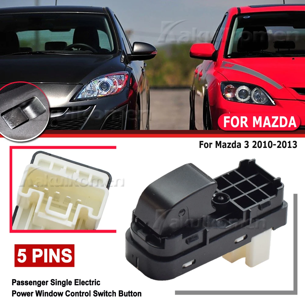 10-13 Mazda 3 Sport BBM2 66 370 Left ⁄ Right Rear Passenger Window