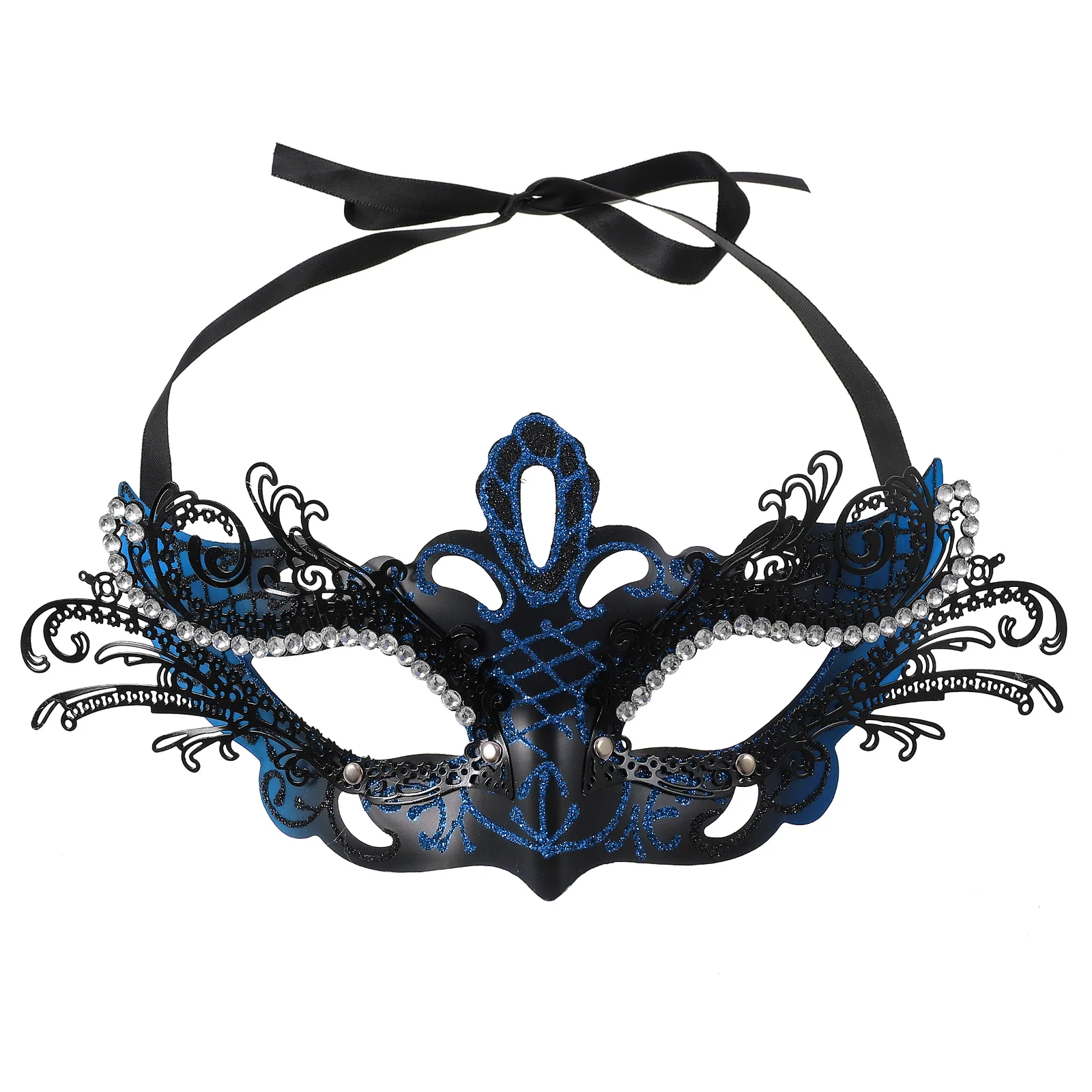 

Butterfly Mask Rhinestone Half Face Masquerade For Women Halloween Party Cosplay Costume Festival Dancing Prop Accessory