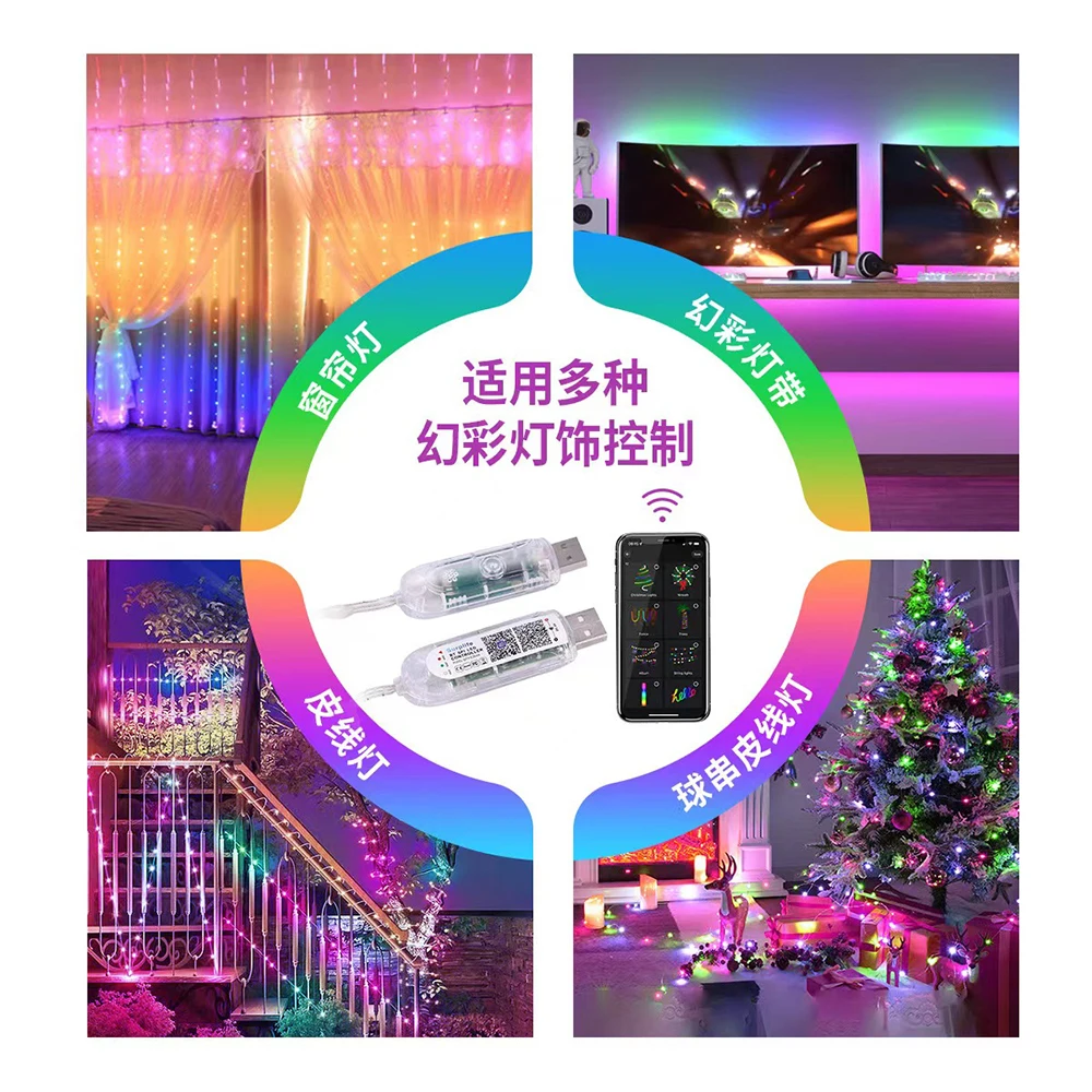 Wholesale Surplife 5V USB Bluetooth Music Pixel Controller APP for 3pin WS2812 SK6812 WS2811 WS2813 Dream Color String Light