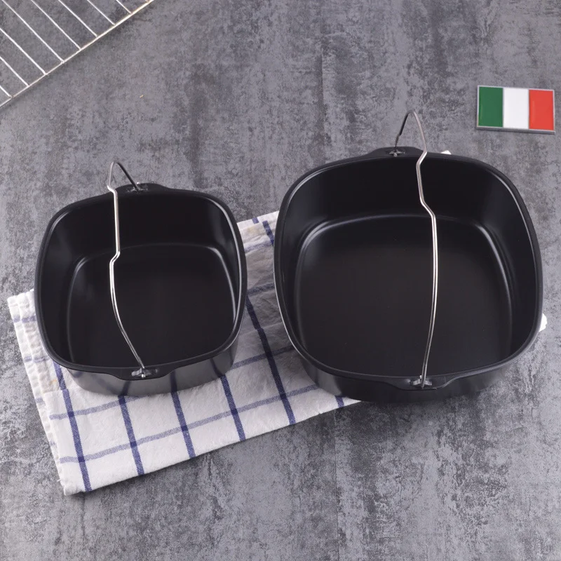 New Non-stick Cake Baking Tray Basket Airfryer for Dish Pan Air Fryer Accessories Baking Basket Pizza Plate Dish Pot Cake Tools
