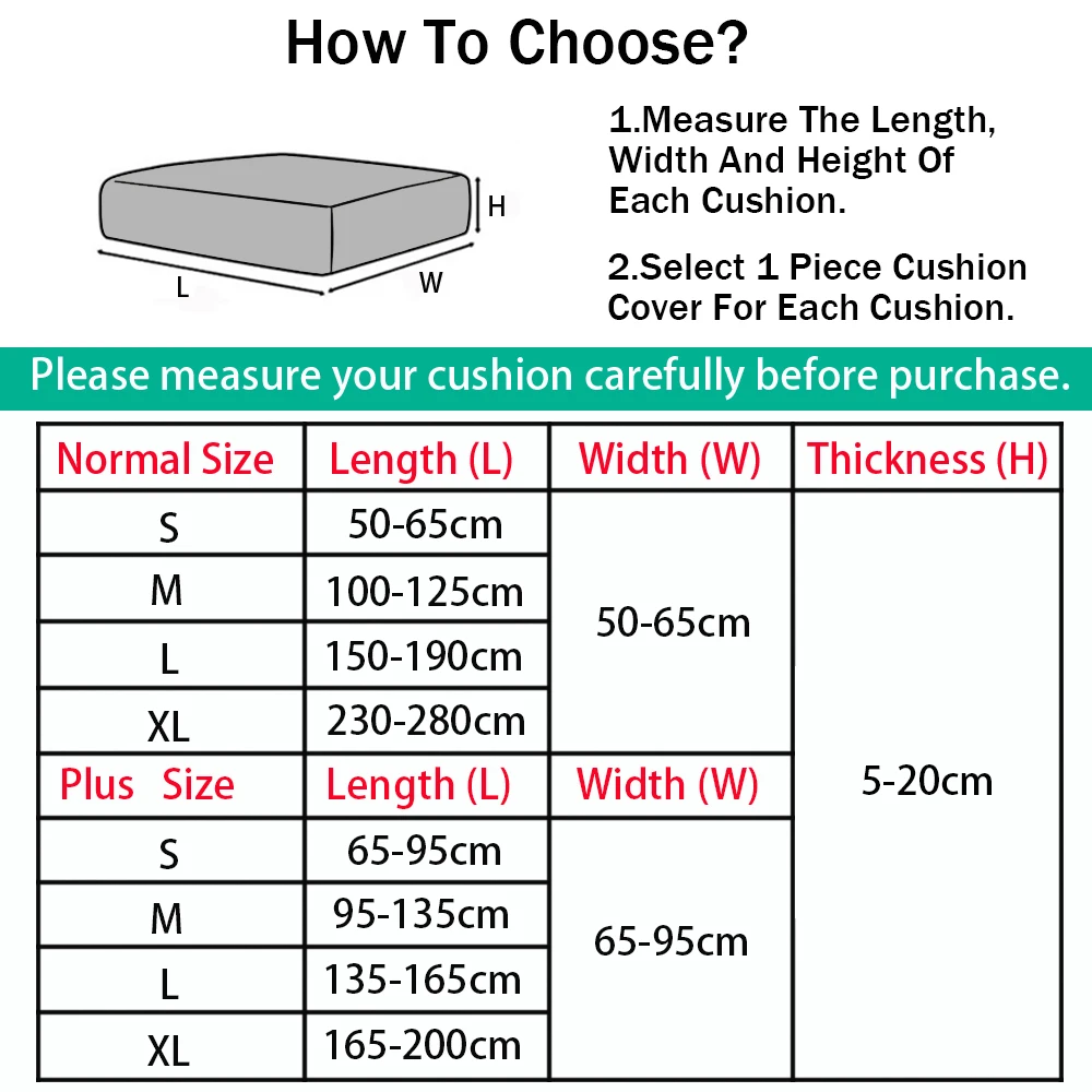 Elastic Sofa Seat Cushion Cover for Furniture Protector Sofa Covers Pets Kids Washable Sofa Cushion Case Removable Livingroom