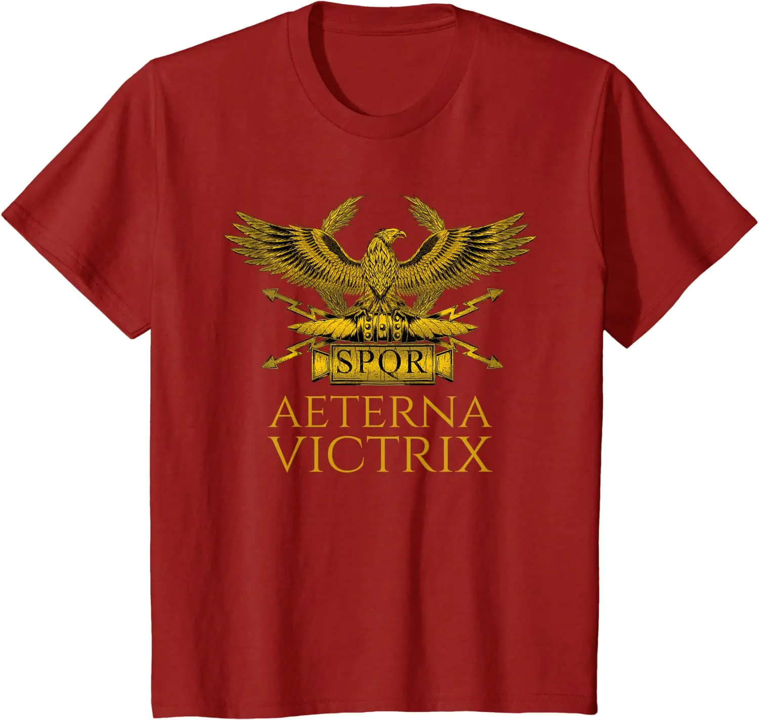 Ancient Rome - Aeterna Victrix - Roman Legionary Eagle SPQR T-Shirt Short Sleeve Casual 100% Cotton O-Neck Summer Tees