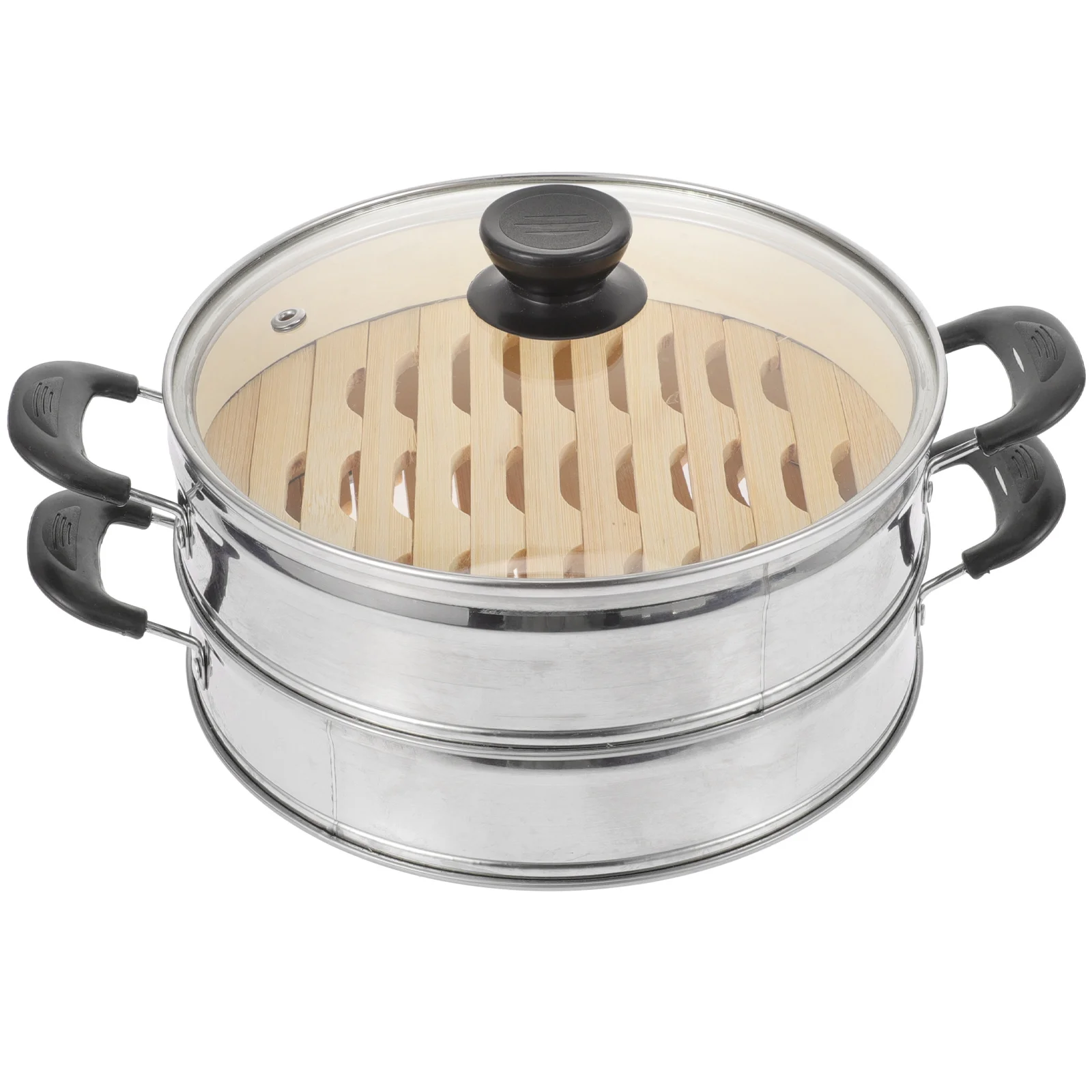 

1 set 1 Set Bamboo Steamer Basket With Lid For Cooking Dumplings Vegetables Rice Dim Sum Steamer Pot Accessories Steaming Basket