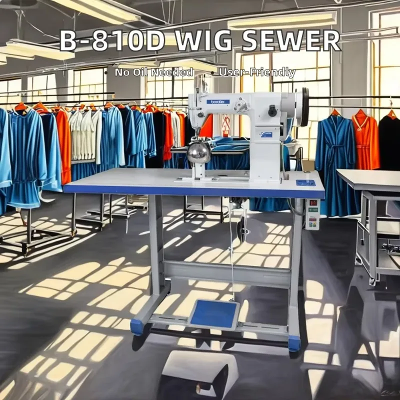 High Quality Household Wig Sewing Machine Professional Lock Stitch Single Needle Iron Motor & Gear High-Speed With Table