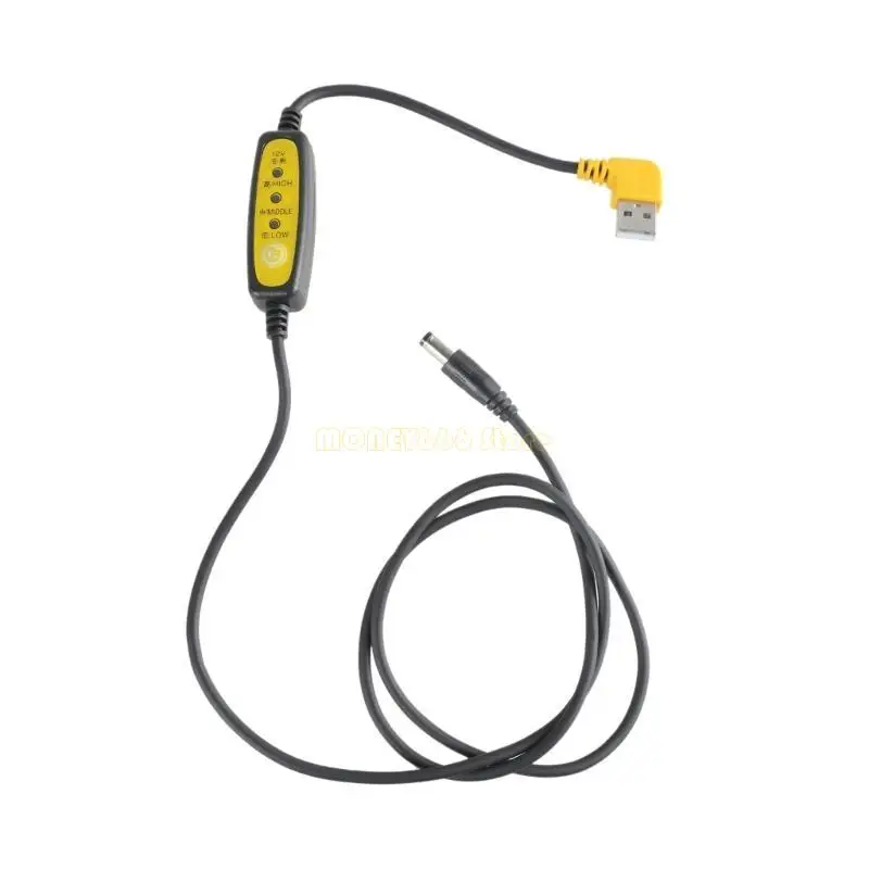 F62C Verstellbarer USB bis 12 V 5,5 x 2,1 mm Geschwindigkeitskabel für Lüftermotoren und LED -Leuchten