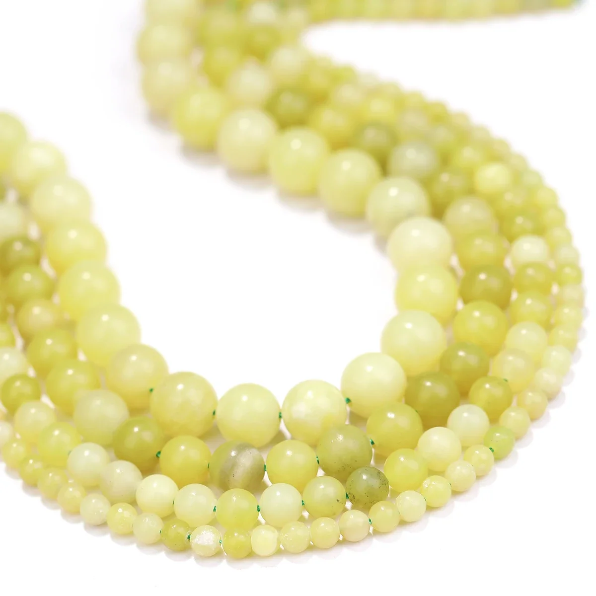 

Natural Lemon Jade Loose Beads For Jewelry Making DIY Bracelet Necklace Earrings 4/6/8/10MM Wholesale Jewelry DIY Beads