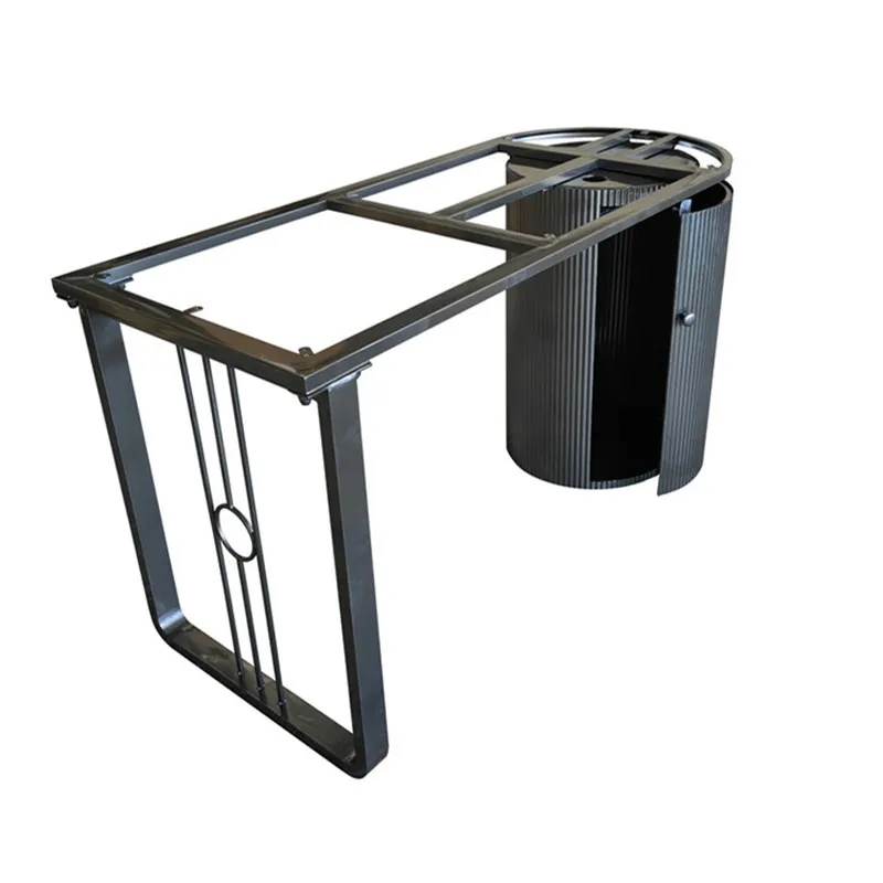 Light luxury table leg bracket office tea table metal foot frame rock plate dining  base support